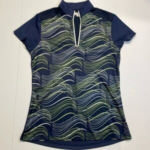 Callaway women’s navy short sleeve opti-dri golf top. Size S